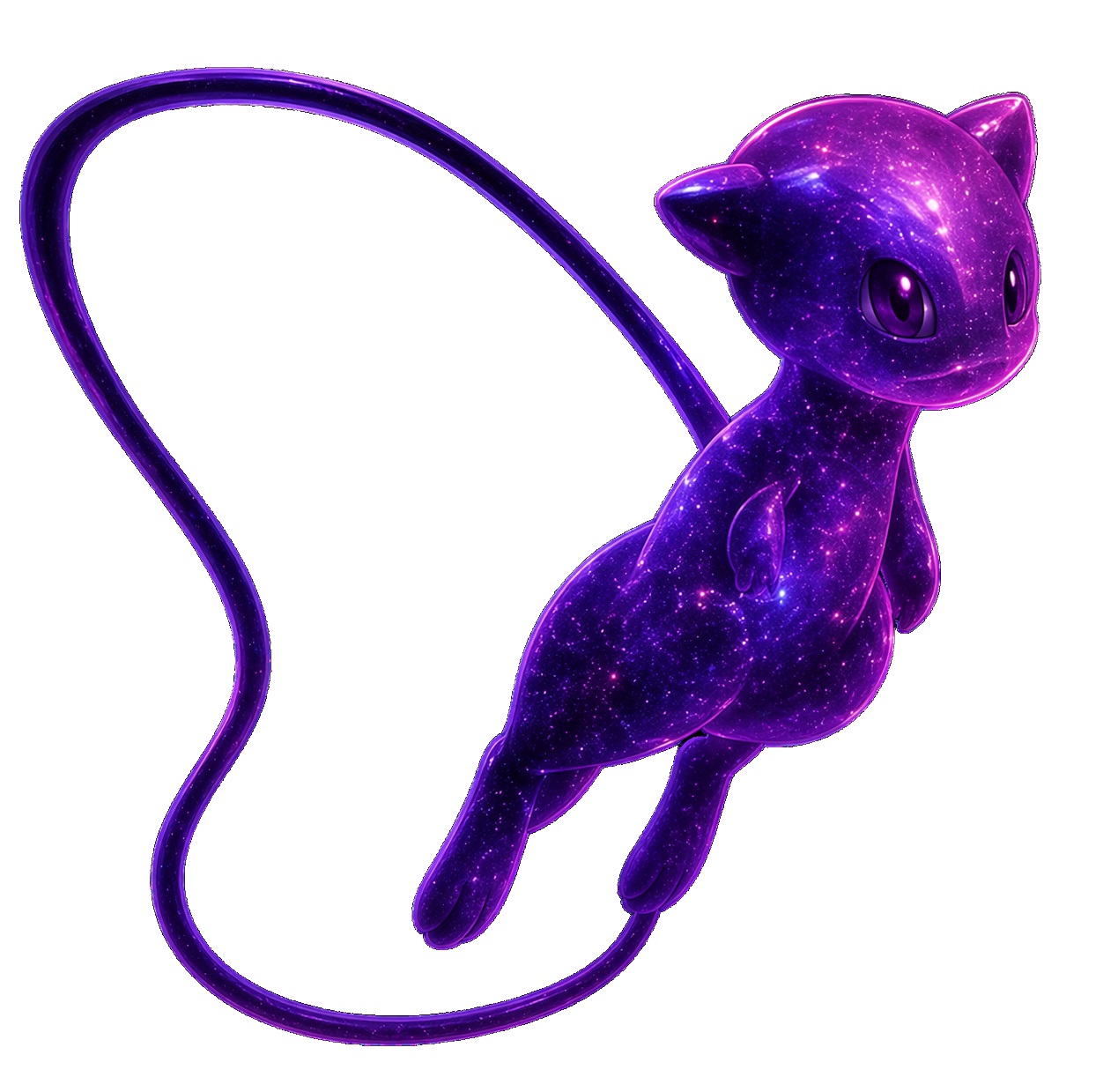 Mew ilustración decorativa